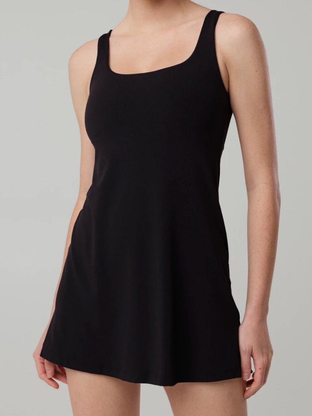 OFFLINE By Aerie Black Real Me Square Neck Mini Dress size L NWT